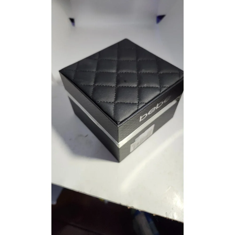 Bebe Empty Watch Or Bracelet Box Black W/ Cushion - BOX ONLY
